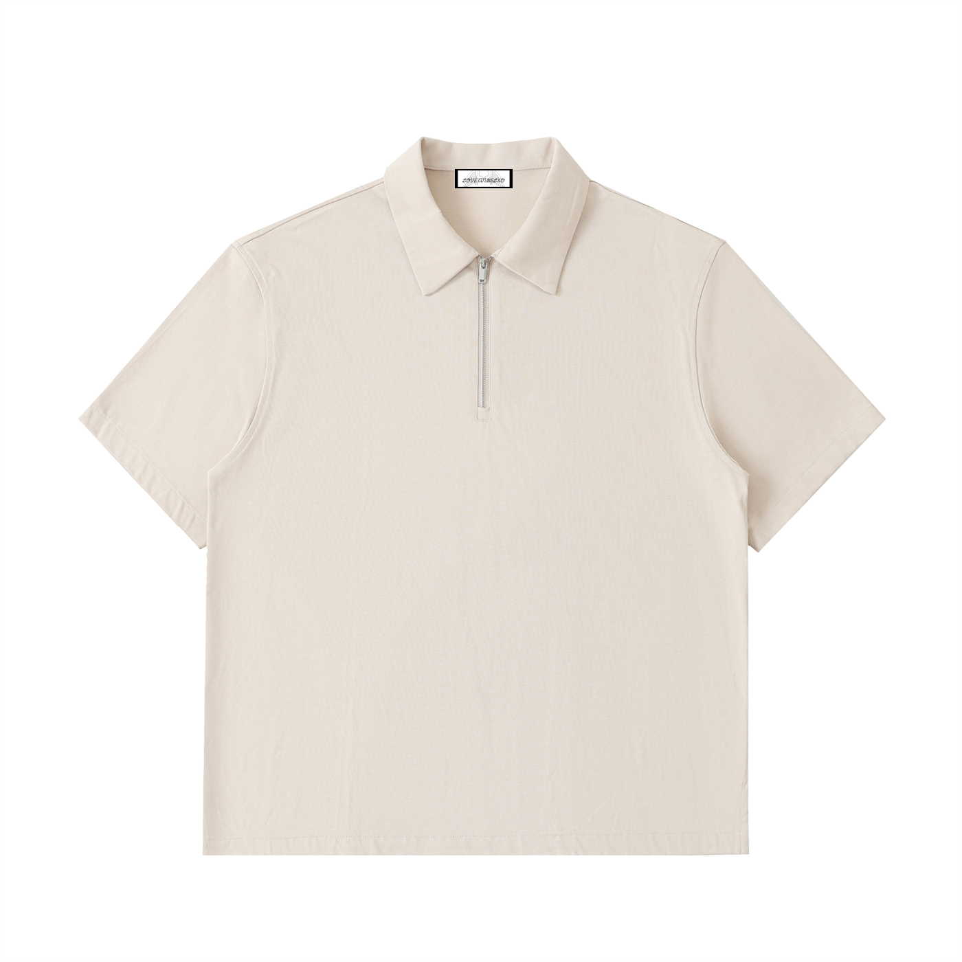 Half-Zip Cotton Polo Shirt