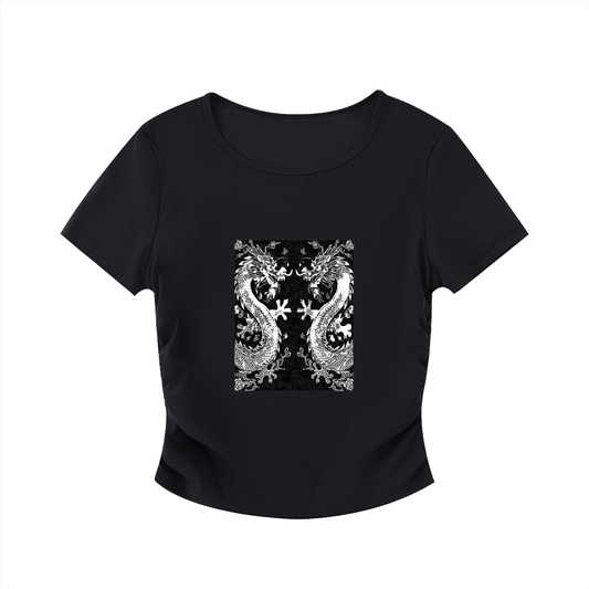 Ruched Bodycon Crop Top