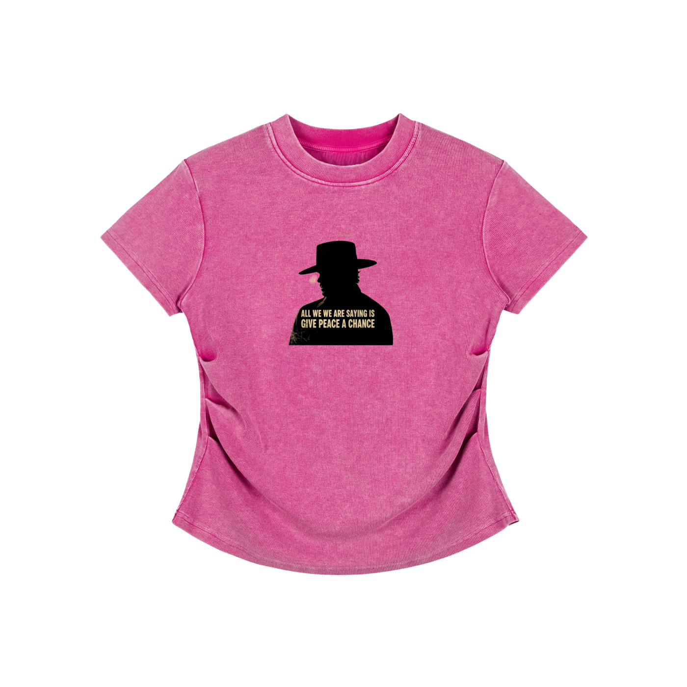 Vintage Washed Bodycon Cotton T-Shirt