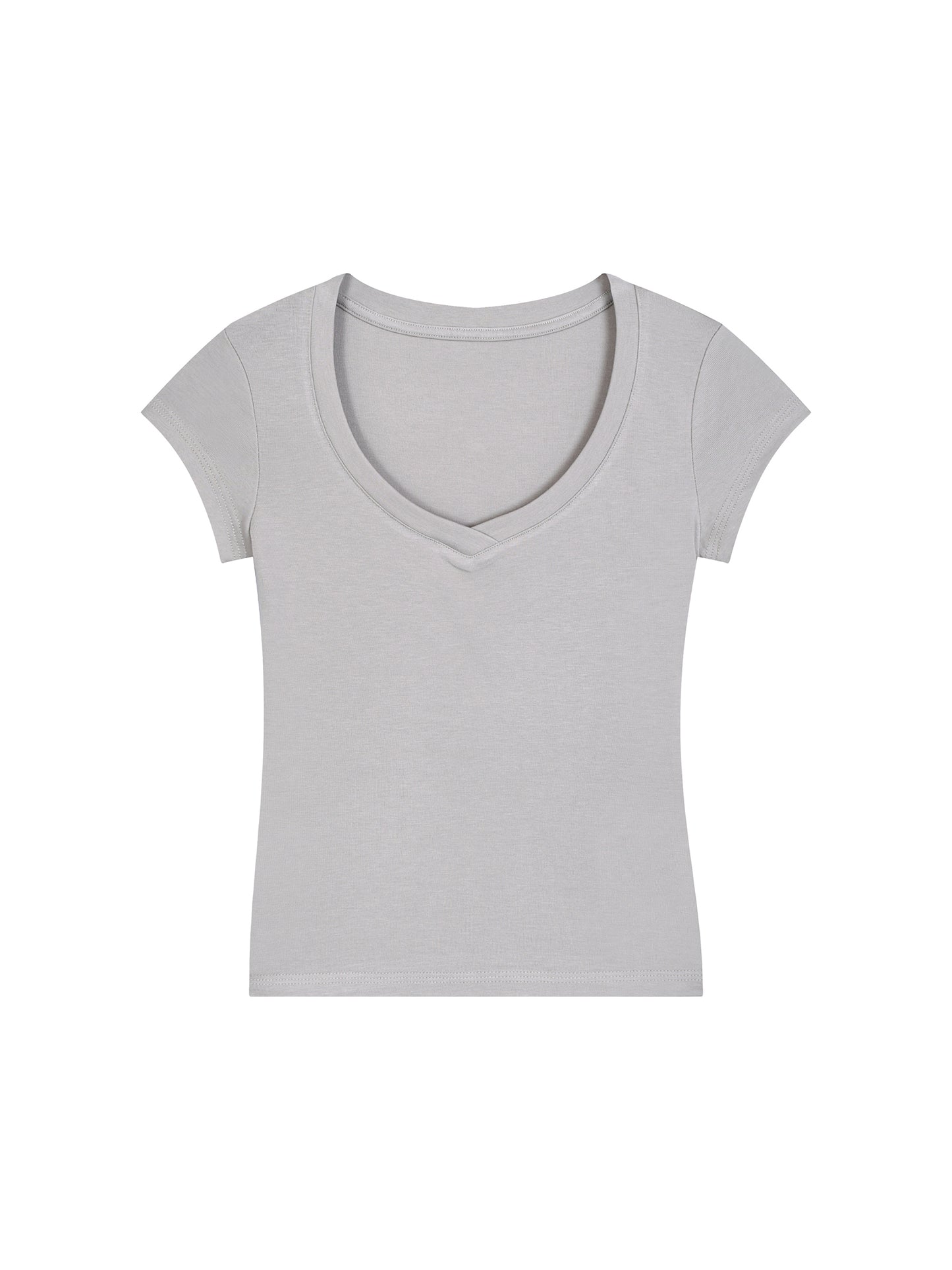 Essential V-Neck Bodycon T-Shirt