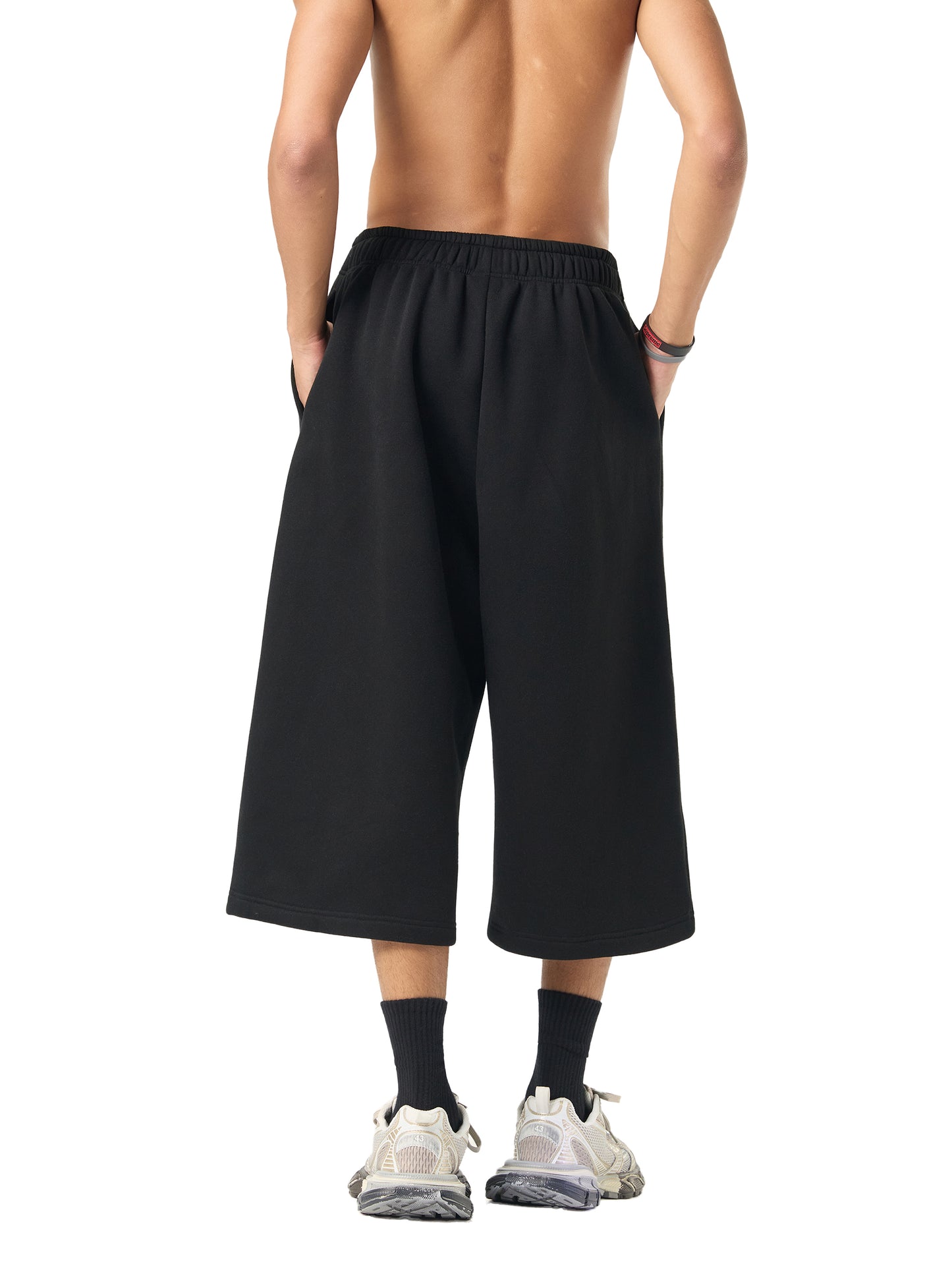 Relaxed Drawstring 3/4 Sweatpants